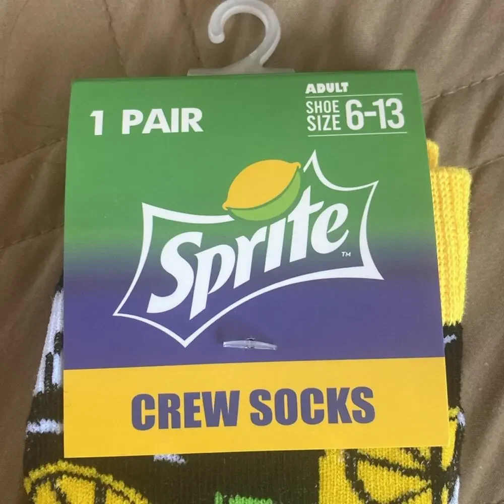 Sprite Unisex Novelty Crew Socks